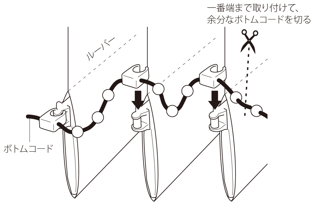 縦型ブラインドのルーバー取り付けイメージ。 | verticalblind.jp
