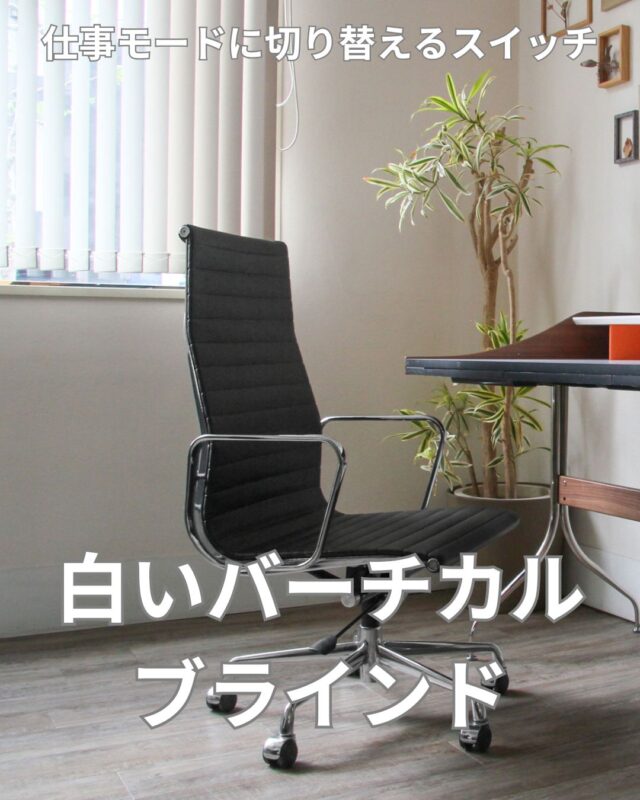 🖥️ “整った窓まわり”が、仕事に集中できる理由。 
 
在宅勤務の時間が増えて、自然と“部屋の環境”に目が向くように。 
白のバーチカルブラインドを設置したら、空間のノイズが減って、仕事の集中力が上がった気がします。 
 
使っているのは「バーチカルブラインド」。 
✔ 白の縦ラインで、光をコントロールしながら空間がすっきり 
✔ 遮光・非遮光どちらも防炎仕様で安心 
✔ 1cm単位でサイズオーダーOK 
✔ 価格は¥5,500〜（業界最安値に挑戦中） 
✔ 国内で検品・アフターサポート 
 
リビングの一角や書斎に、無理なく馴染むミニマルな窓まわり。 
“仕事モード”に切り替えるスイッチは、ブラインドにあるかもしれません。 
 
#イージーブラインド #バーチカルブラインド #在宅勤務 #リモートワークの環境 #デスクまわり #白インテリア #遮光ブラインド #ワークスペース作り